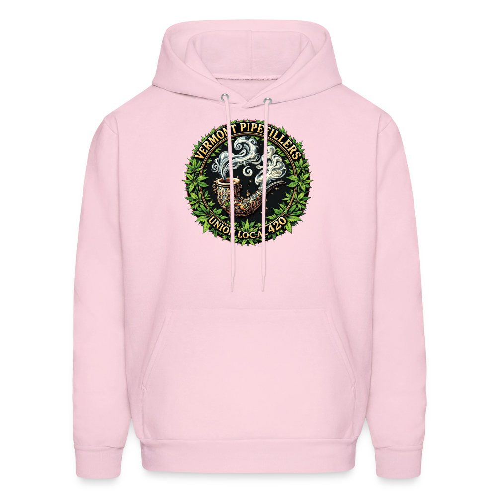 VERMONT PIPEFILLERS LOCAL 420 Men's Hoodie - pale pink