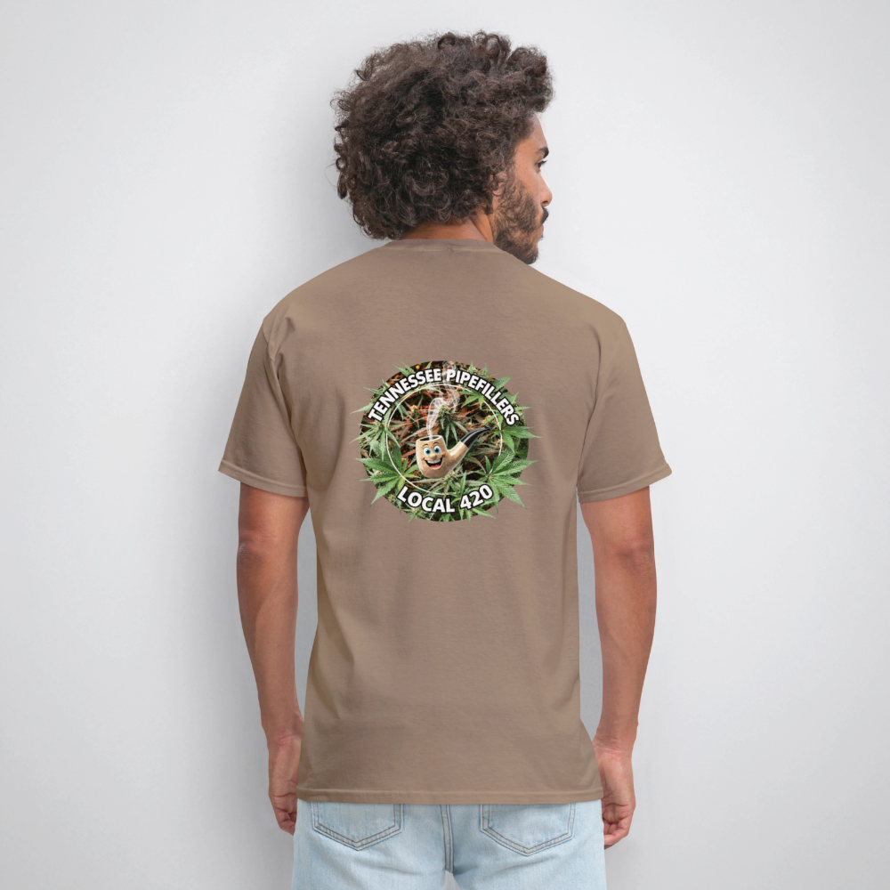 TENNESSEE PIPEFILLERS LOCAL 420 F/B DESIGN Men's T-Shirt - safari
