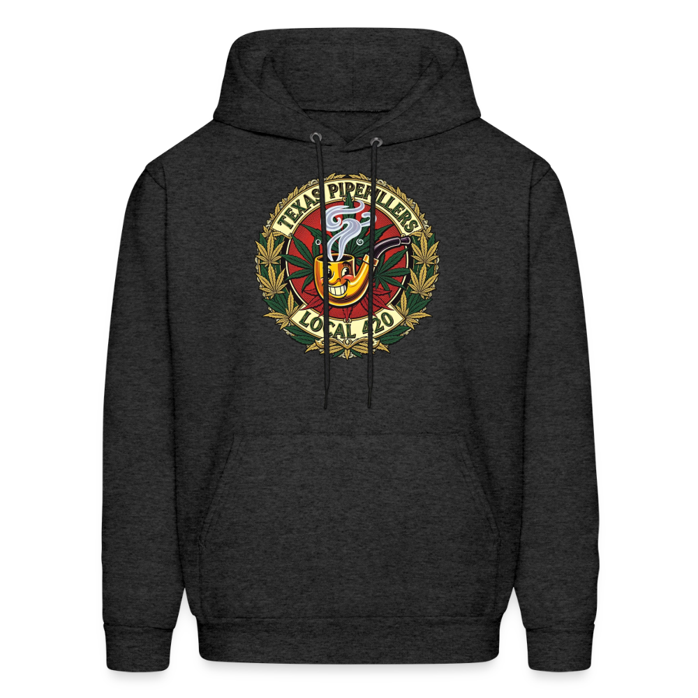 TEXAS PIPEFILLERS LOCAL 420 F.B DESIGN Men's Hoodie - charcoal grey