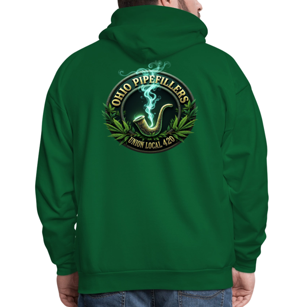 OHIO PIPEFILLERS UNION LOCAL 420 F/B DESIGNS Men's Hoodie - forest green