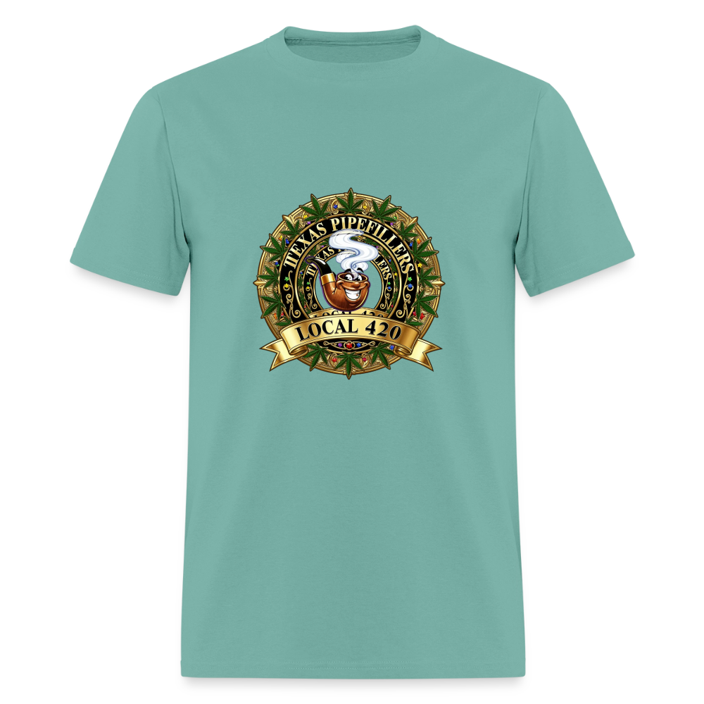 TEXAS PIPEFILLERS LOCAL 420 Men's T-Shirt - aquatic