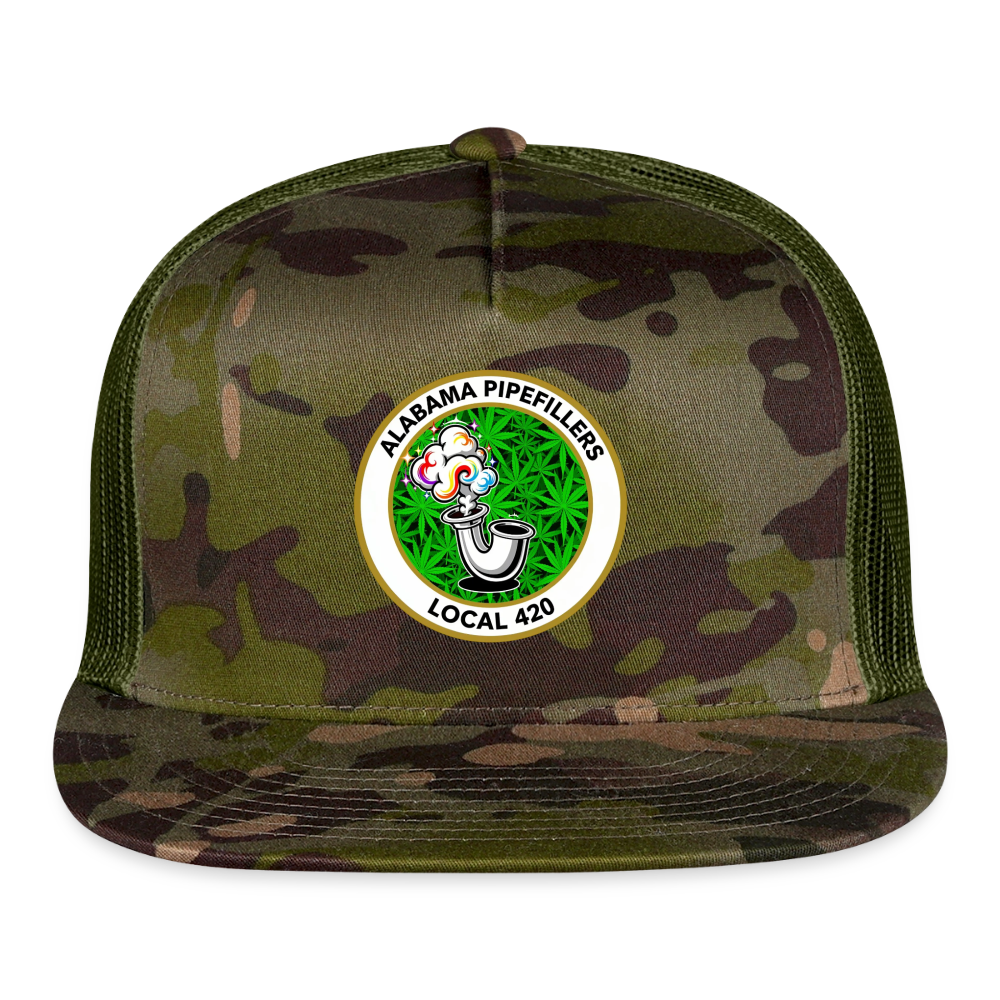 ALABAMA PIPEFILLERS LOCAL 420 Camo Trucker Hat - MultiCam\green