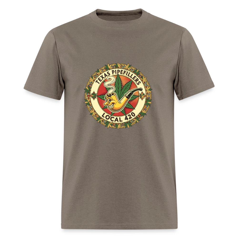 TEXAS PIPEFILLERS LOCAL 420 Men's T-Shirt - safari