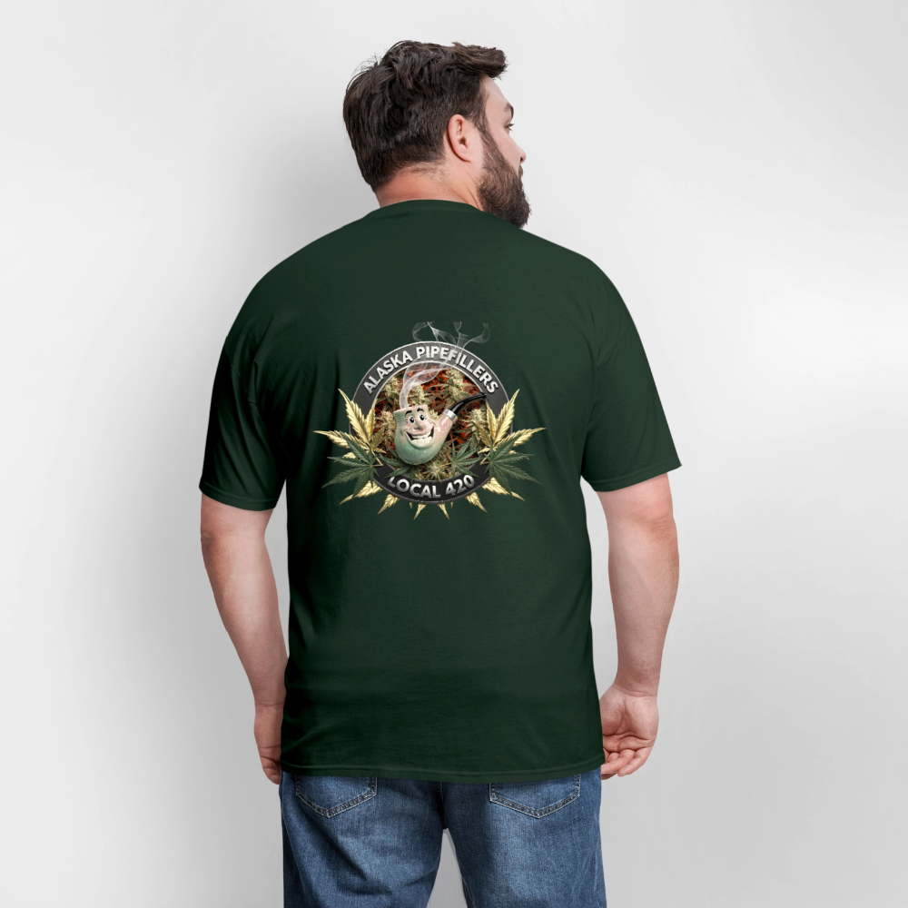 ALASKA PIPEFILLERS LOCAL 420 F/B DESIGN Men's T-Shirt - forest green