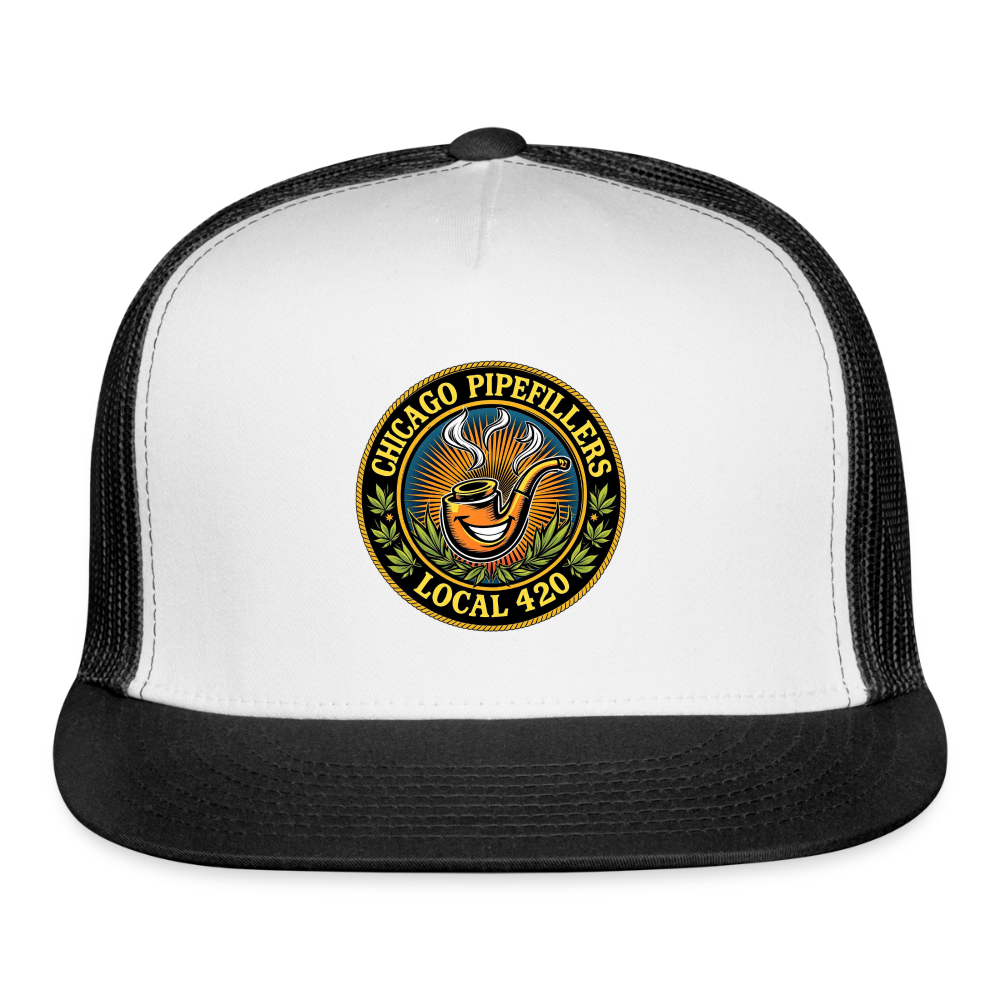 CHICAGO PIPEFILLERS LOCAL 420 Trucker Hat - white/black
