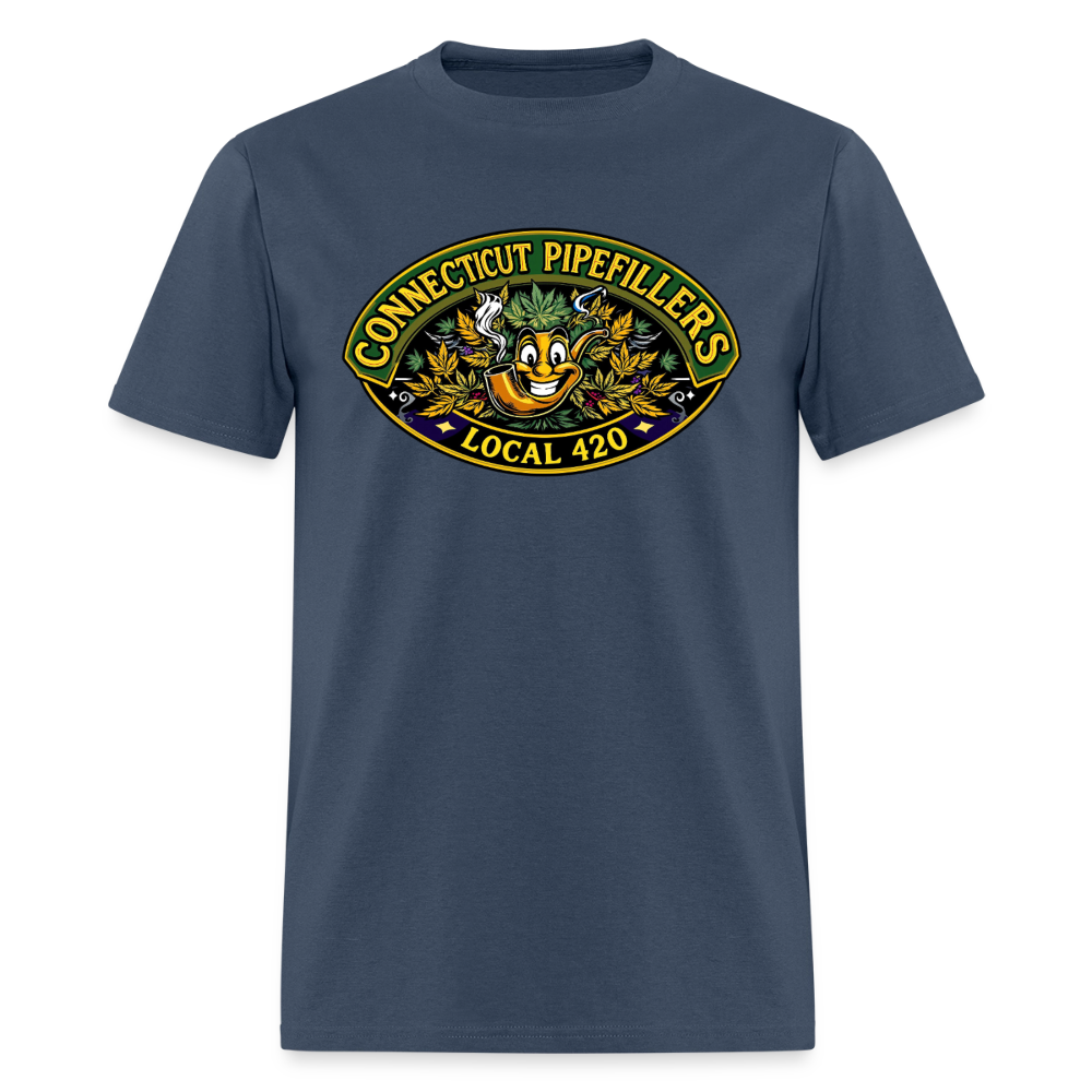 CONNECTICUT PIPEFILLERD LOCAL 420Men's T-Shirt -  blue dusk