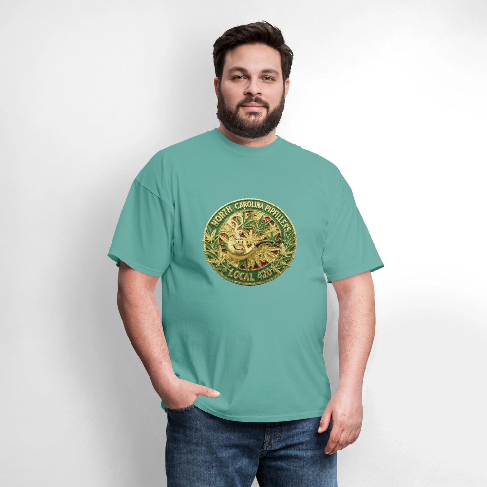 NORTH CAROLINA  PIPEFILLERS LOCAL 420 Men's T-Shirt - aquatic