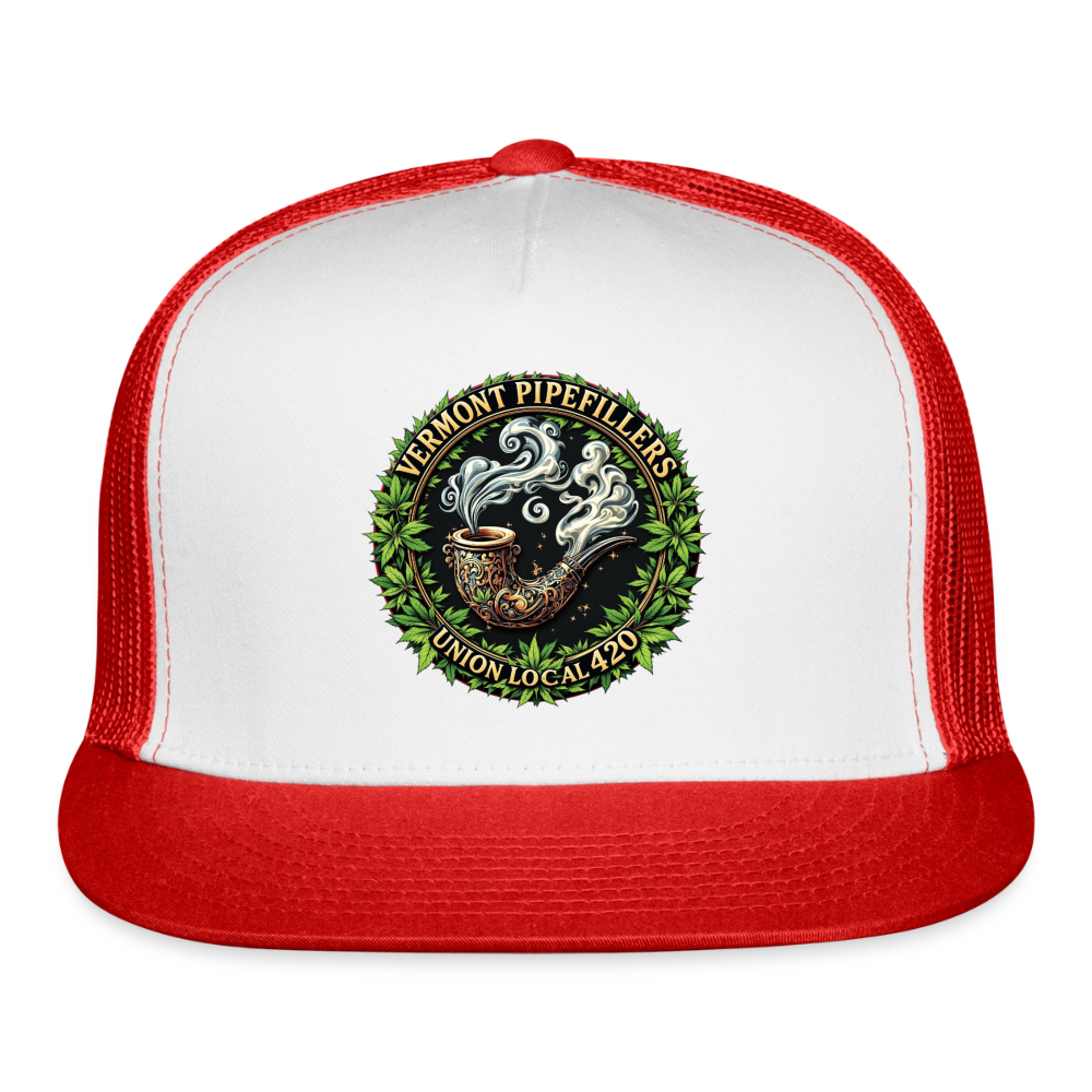 VERMONT PIPEFILLERS LOCAL 420 Trucker Hat - white/red