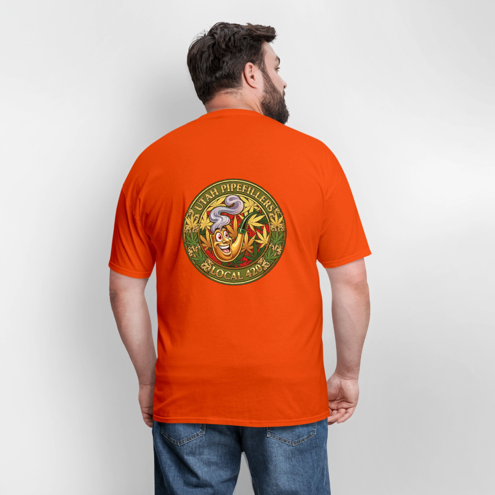 UTAH PIPEFILLERS LOCAL 420 F/B DESIGN Men's T-Shirt - orange