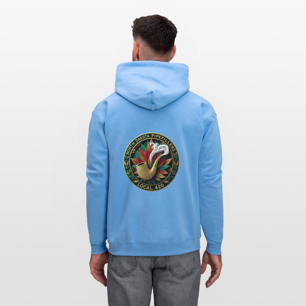 NORTH DAKOTA PIPEFILLERS LOCAL 420 F/B DESIGNS Men's Hoodie - carolina blue