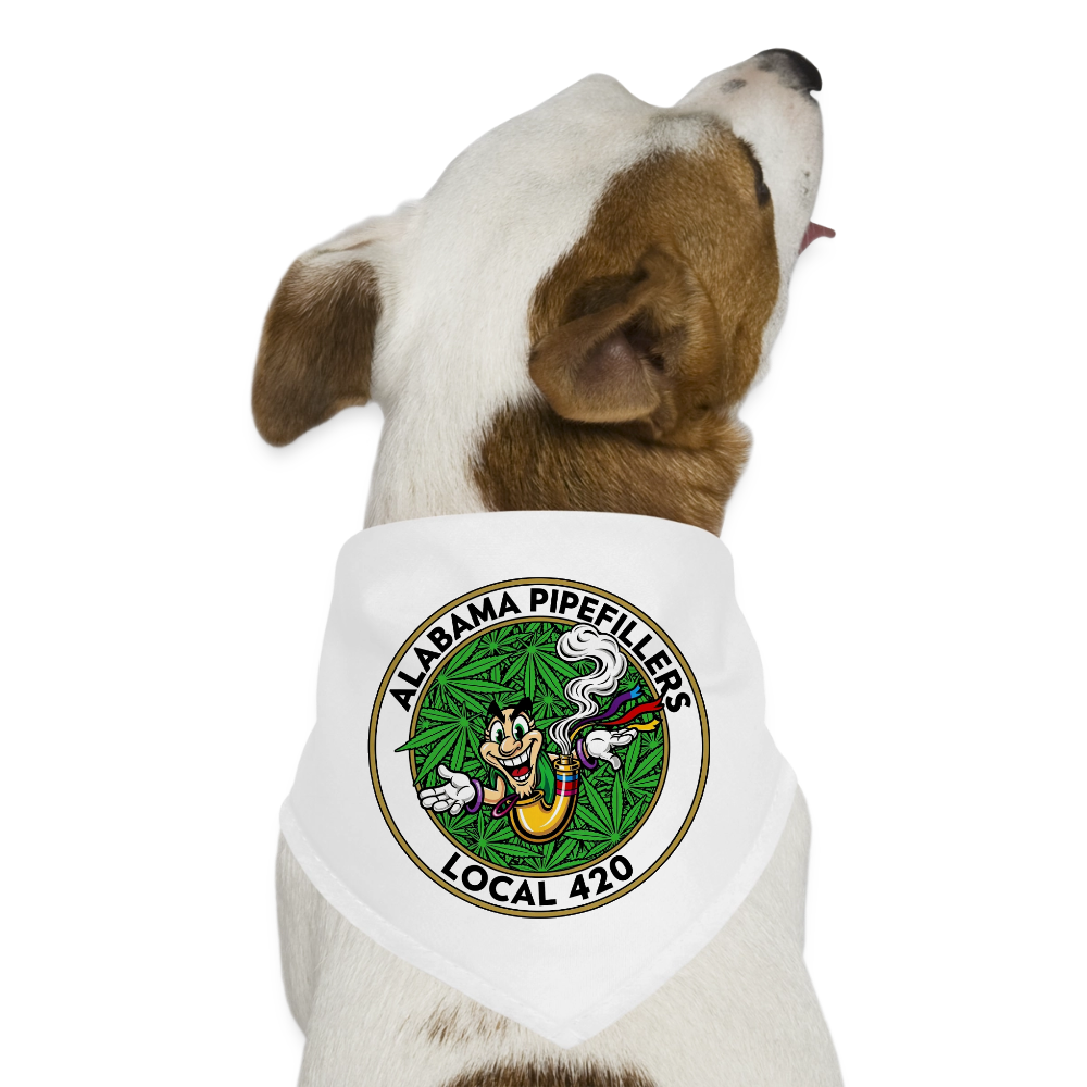 ALABAMA PIPEFILLERS LOCAL 420 Union Dog Bandana - white