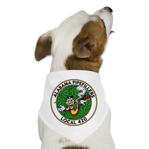 ALABAMA PIPEFILLERS LOCAL 420 Union Dog Bandana - white
