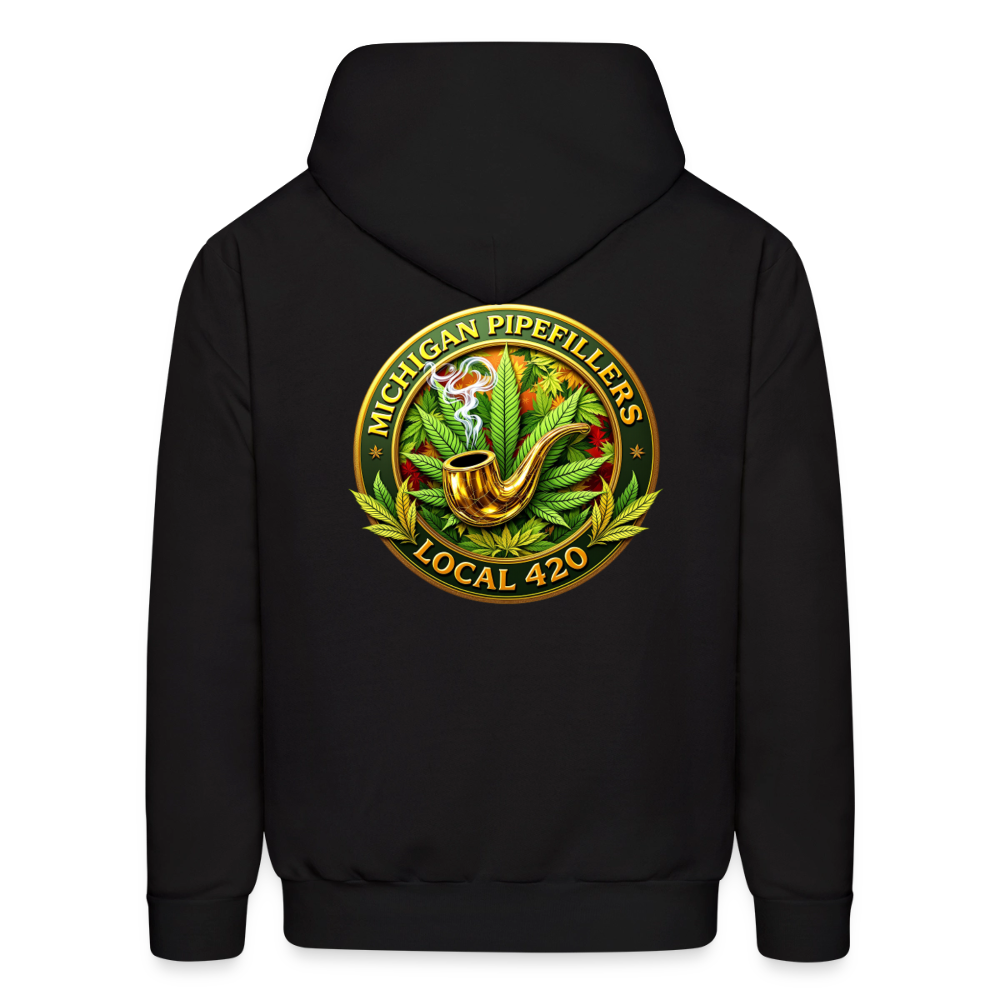 MICHIGAN PIPEFILLERS LOCAL 420 F/B DESIGN Men's Hoodie - black