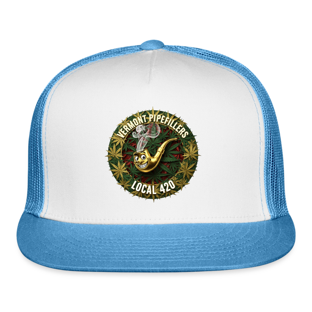 VERMONT PIPEFILLERS LOCAL 420 Trucker Hat - white/blue