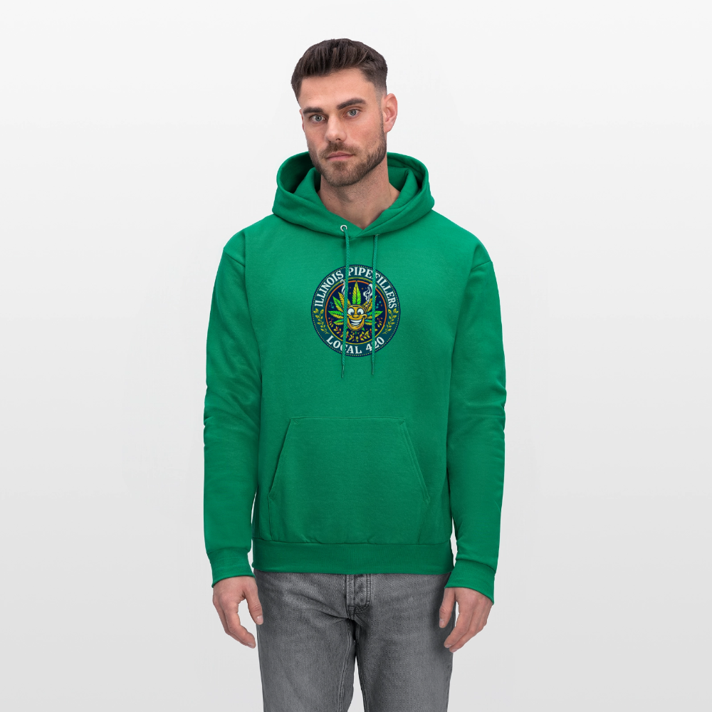 ILLINOIS PIPEFILLERS LOCAL 420 Men's Hoodie - kelly green
