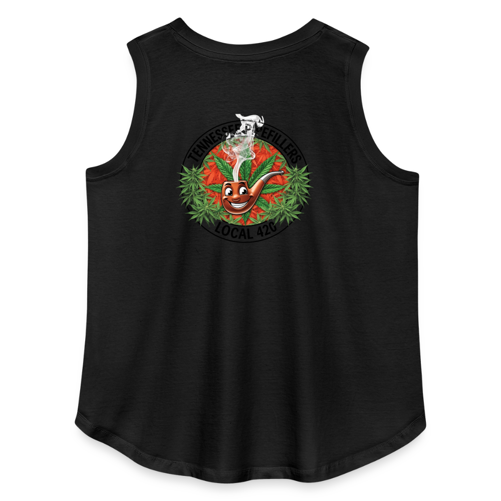 TENNESSEE PIPEFILLERS LOCAL 420 Women's Curvy Relaxed Tank Top - black