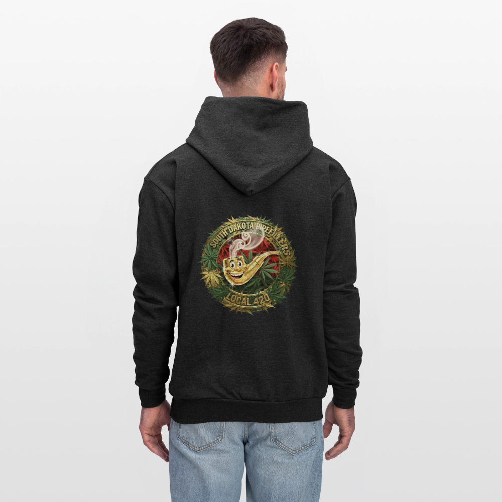 SOUTH DAKOTA PIPEFILLERS LOCAL 420  F/B DESIGN Men's Hoodie - charcoal grey