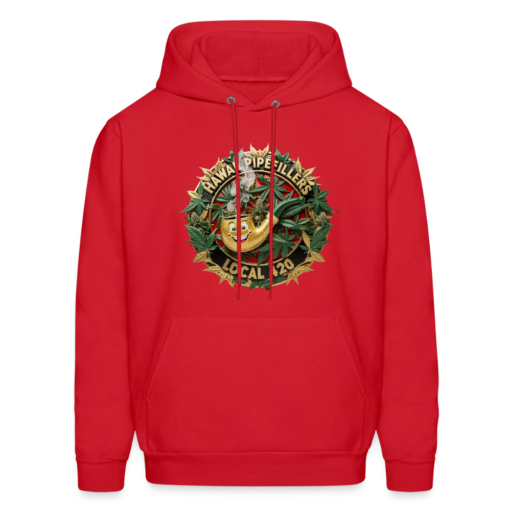 HAWAII PIPEFILLERS LOCAL 420 F/B DESIGN Men's Hoodie - red