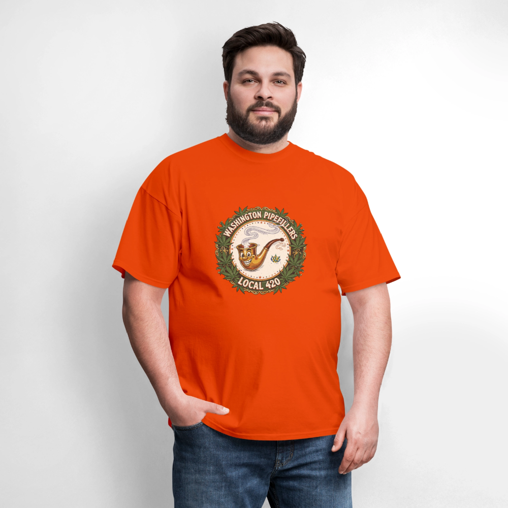WASHINGTON PIPEFILLERS LOCAL 420 Men's T-Shirt - orange