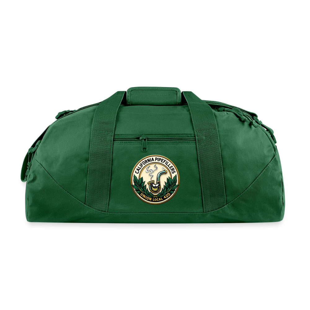 CALIFORNIA PIPEFILLERS UNION LOCAL 420 Recycled Duffel Bag - forest green