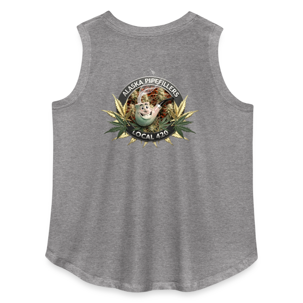ALASKA  PIPEFILLERS LOCAL 420 F/B DESIGN Women's Curvy Relaxed Tank Top - granite heather 