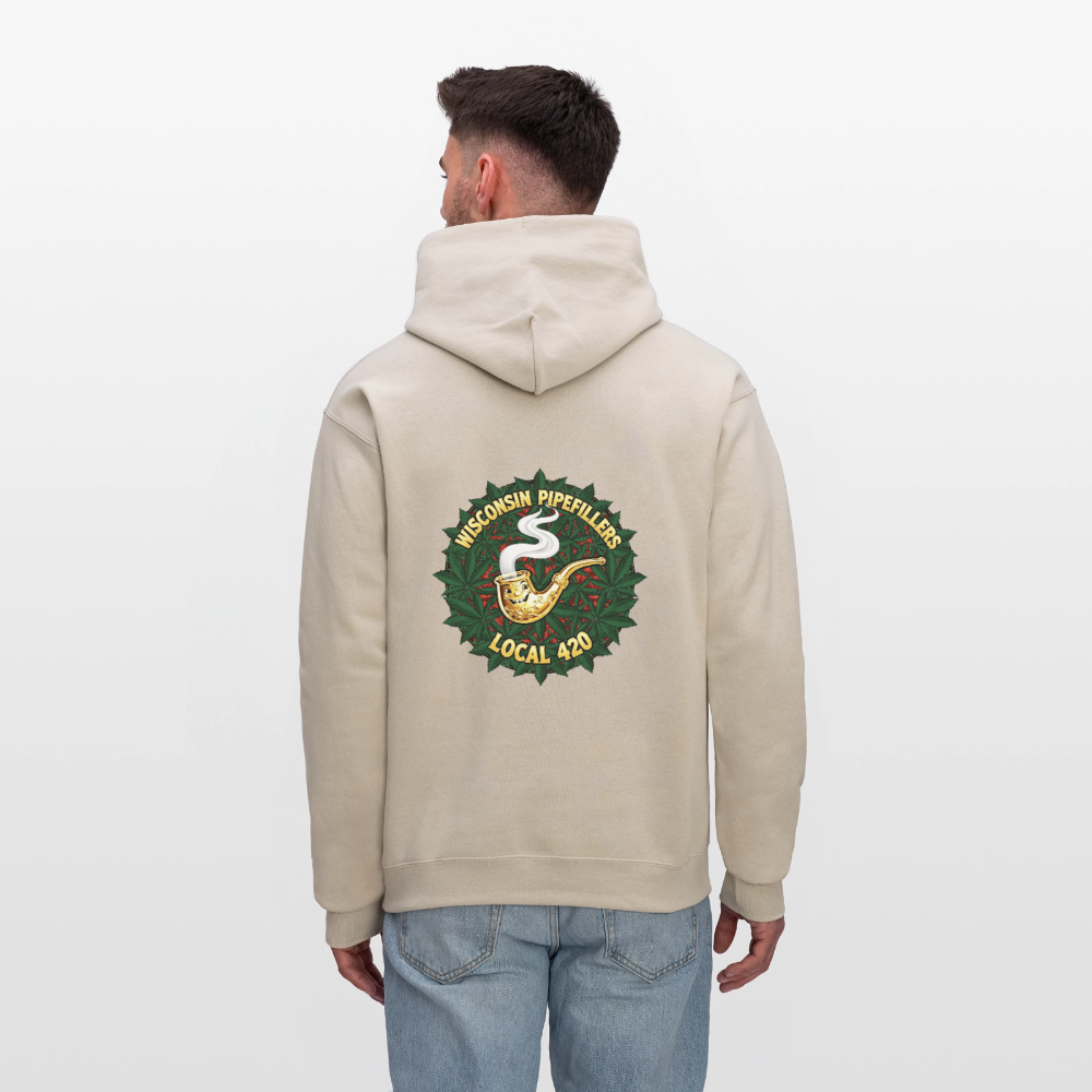 WISCONSIN PIPEFILLERS LOCAL 420 Men's Hoodie - Sand