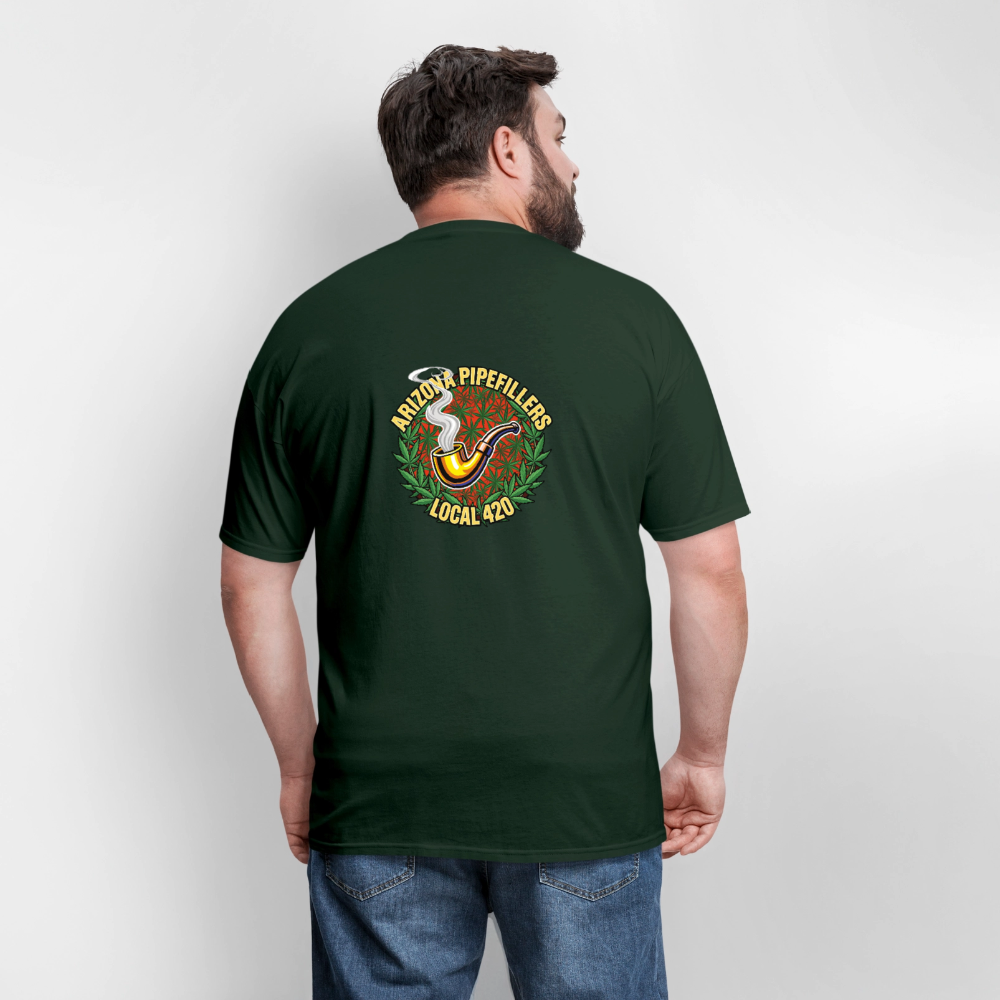 ARIZONA PIPEFILLERS LOCAL 420  F/B DESIGN Men's T-Shirt - forest green