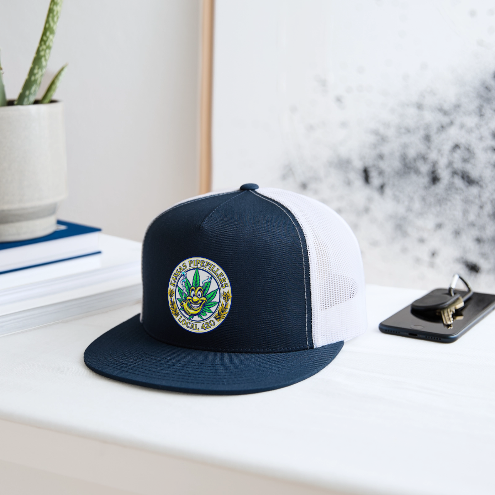 KANSAS PIPEFILLERS LOCAL 420 Trucker Hat - navy/white