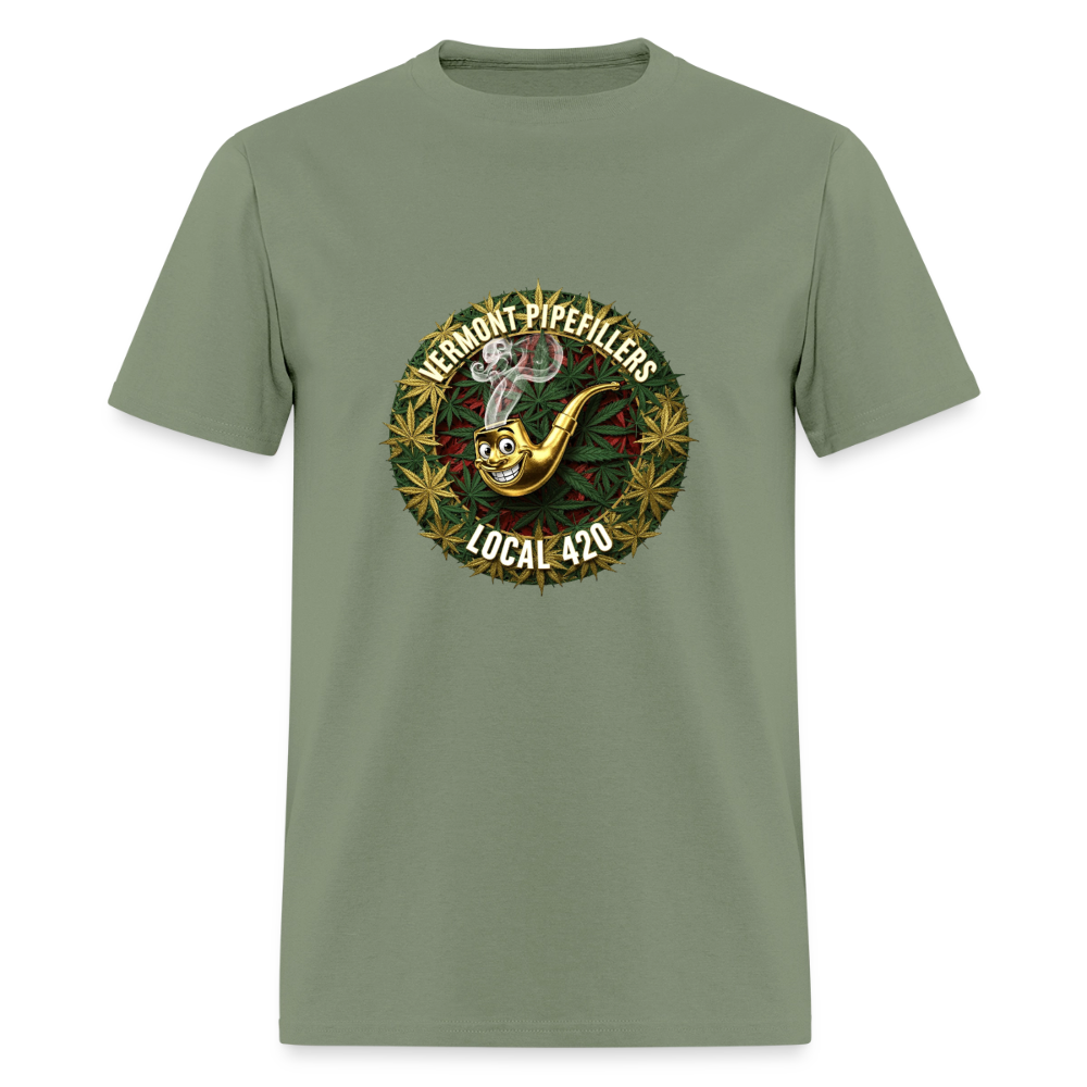 VERMONT PIPEFILLERS LOCAL 420 Men's T-Shirt - military green
