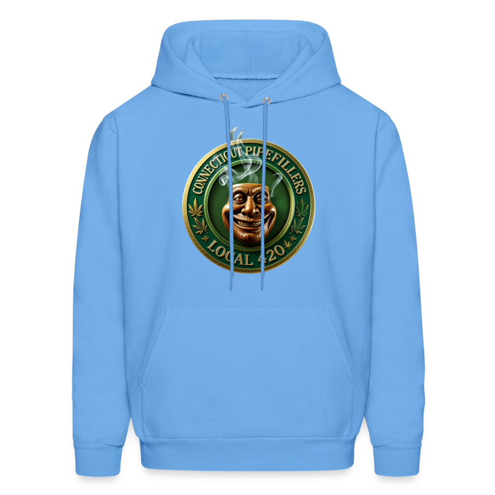 CONNECTICUT PIPEFILLERS LOCAL 420 F/B DESIGN Men's  Hoodie - carolina blue