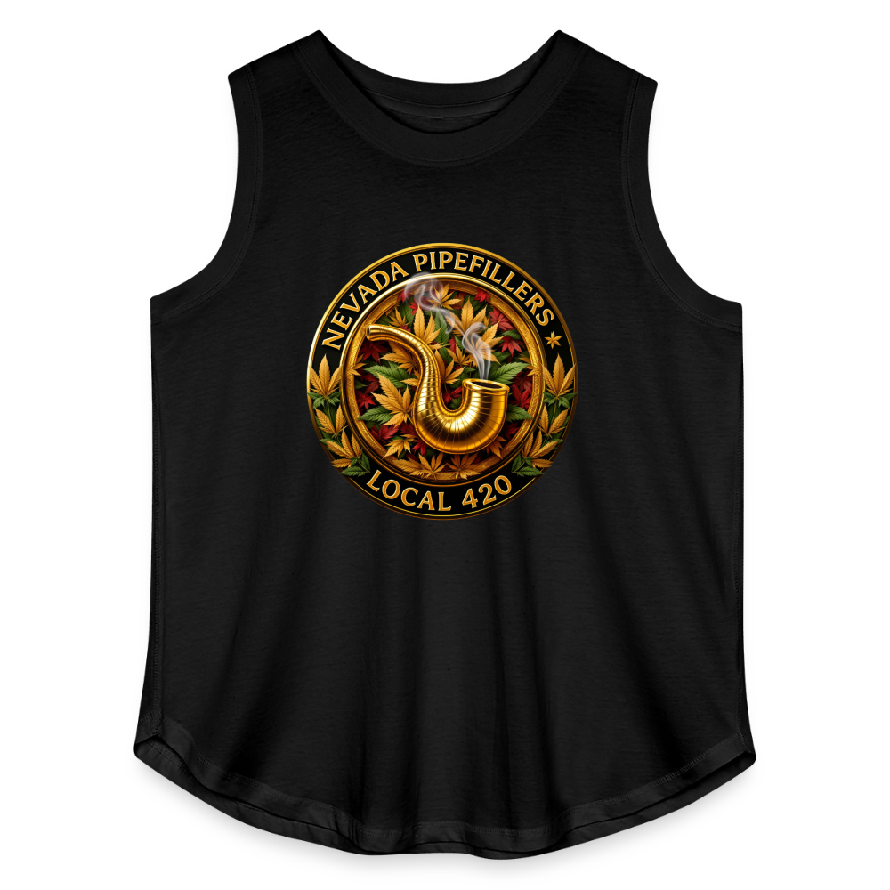 NEVADA PIPEFILLERS LOCAL 420  F/B DESIGN Women's Curvy Relaxed Tank Top - black