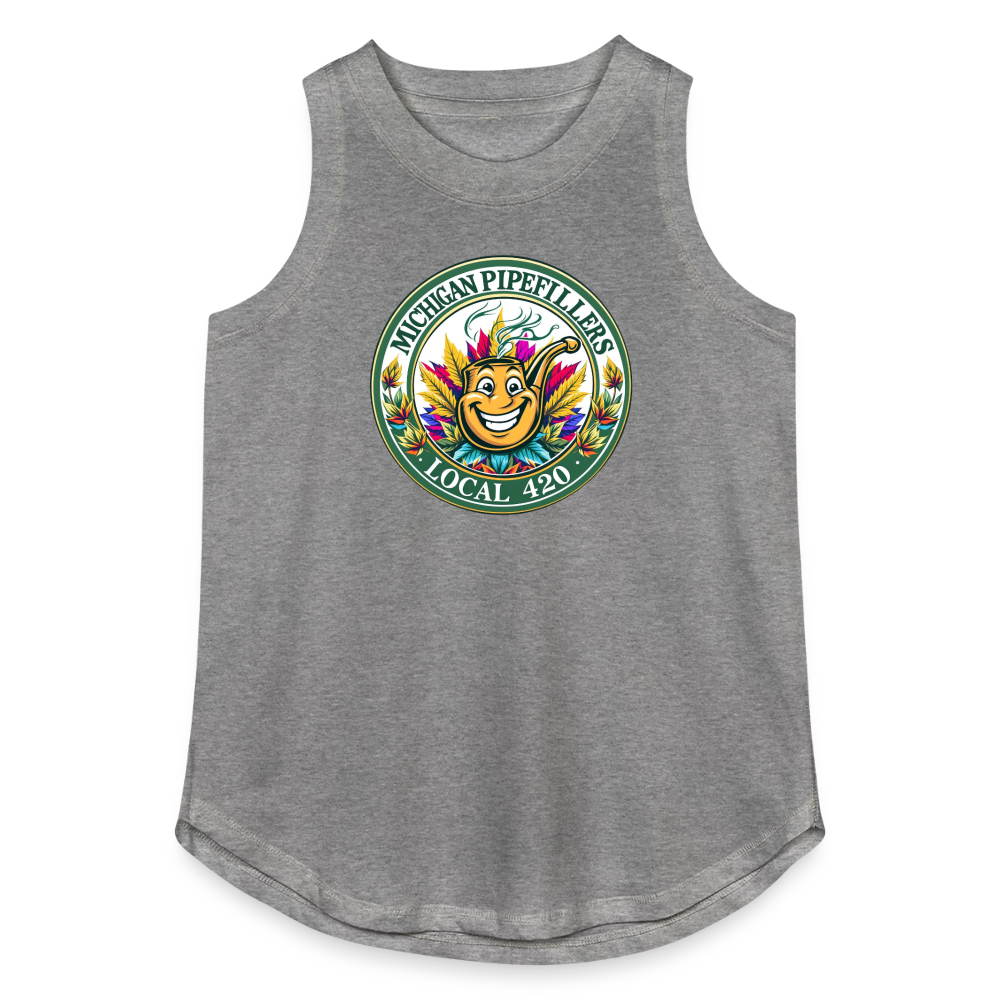 MICHIGAN PIPEFILLERS LOCAL 420 Women's Relaxed Tank Top - granite heather 