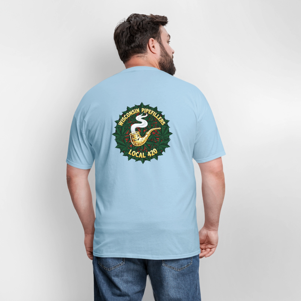 WISCONSIN PIPEFILLERS LOCAL 420 Men's T-Shirt - powder blue