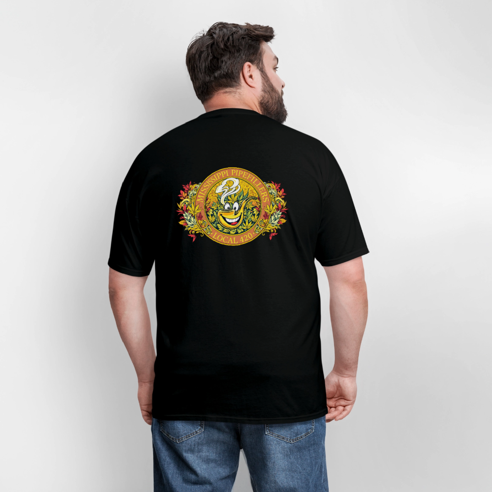 MISSISSIPPI PIPEFILLERS LOCAL 420 F/B DESIGNS Men's T-Shirt - black