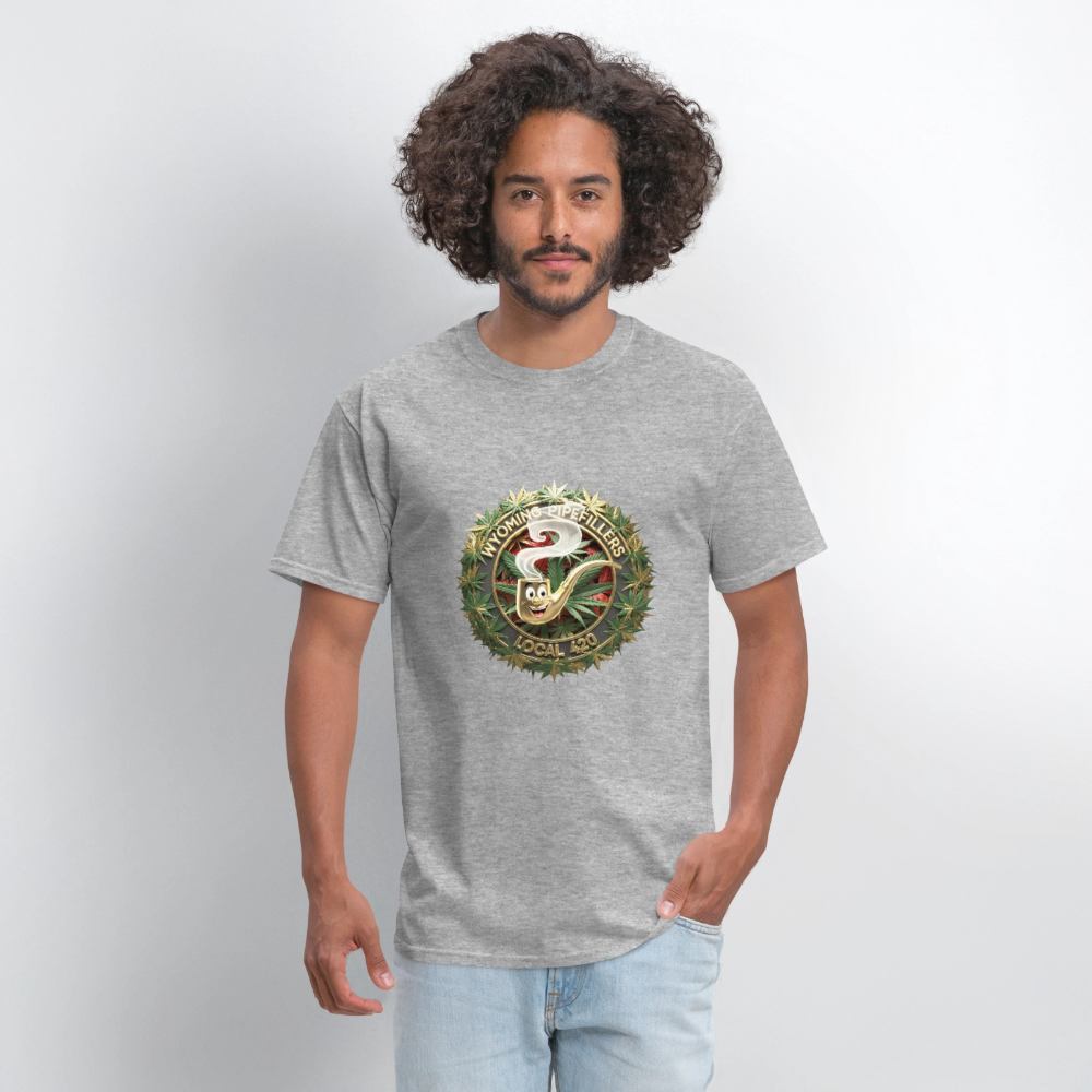 WYOMING PIPEFILLERS LOCAL 420 Men's T-Shirt - heather gray