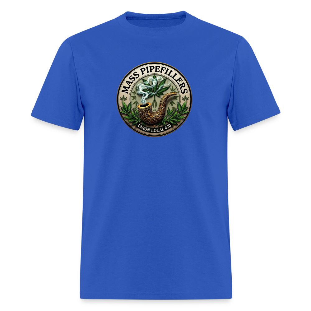 MASS PIPEFILLERS LOCAL 420 Men's T-Shirt - royal blue