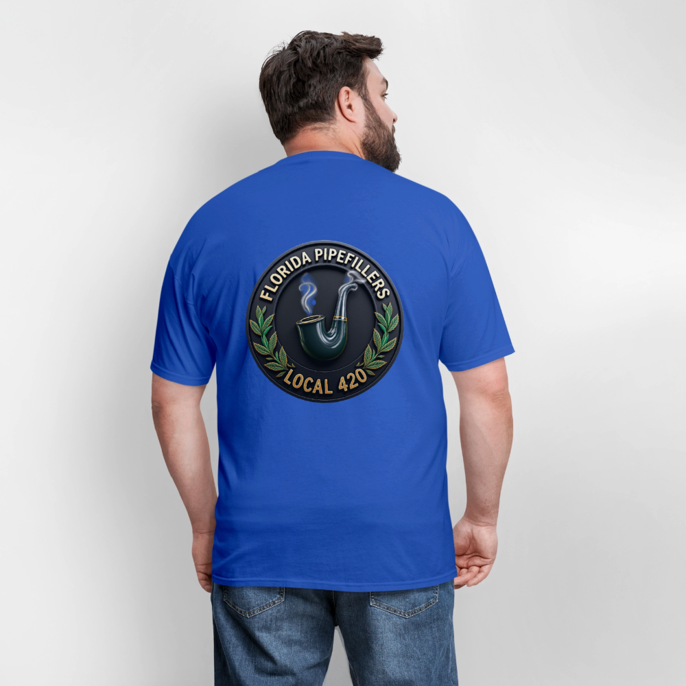 FLORIDA PIPEFILLERS LOCAL 420 F/B DESIGN Men's T-Shirt - royal blue