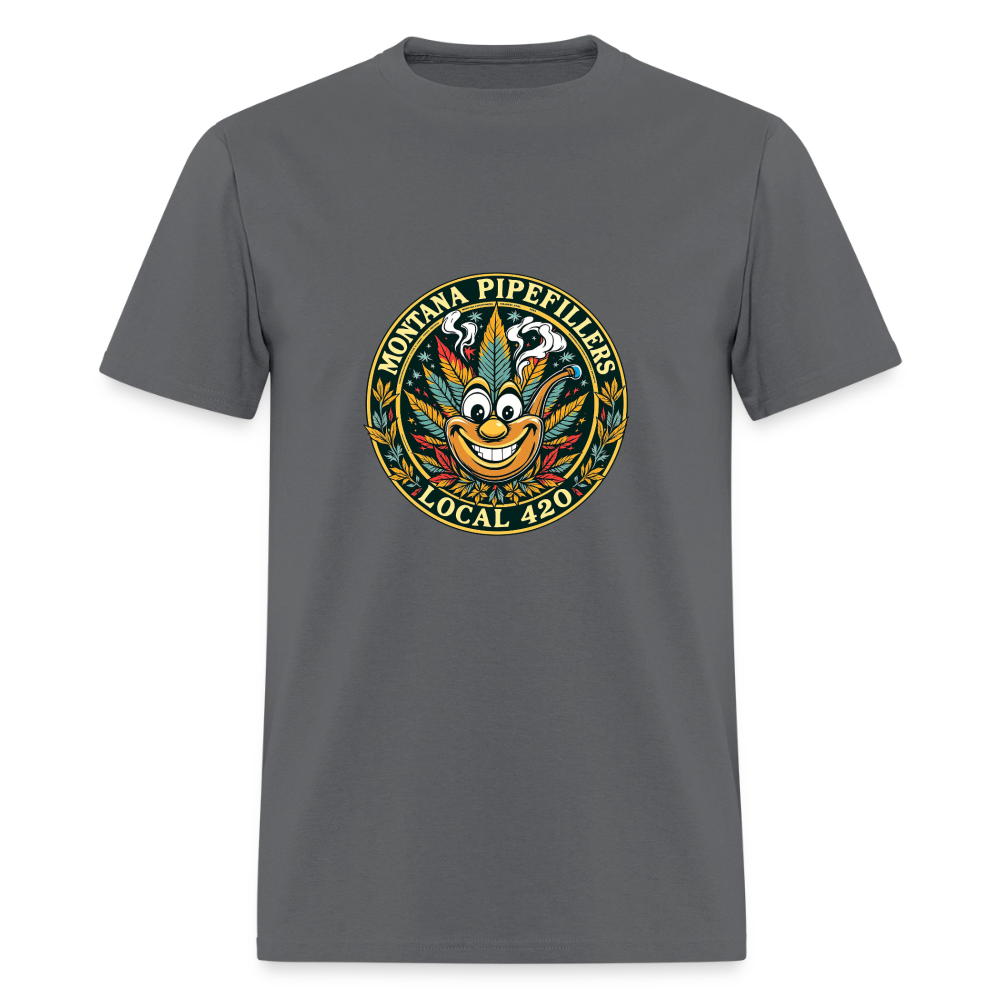 MONTANA PIPEFILLERS LOCAL 420 Men's T-Shirt - charcoal