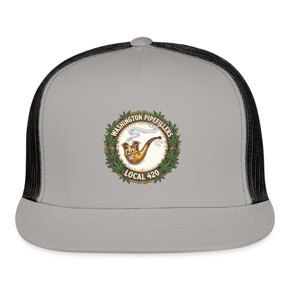 WASHINGTON PIPEFILLERS LOCAL 420 Trucker Hat - gray/black