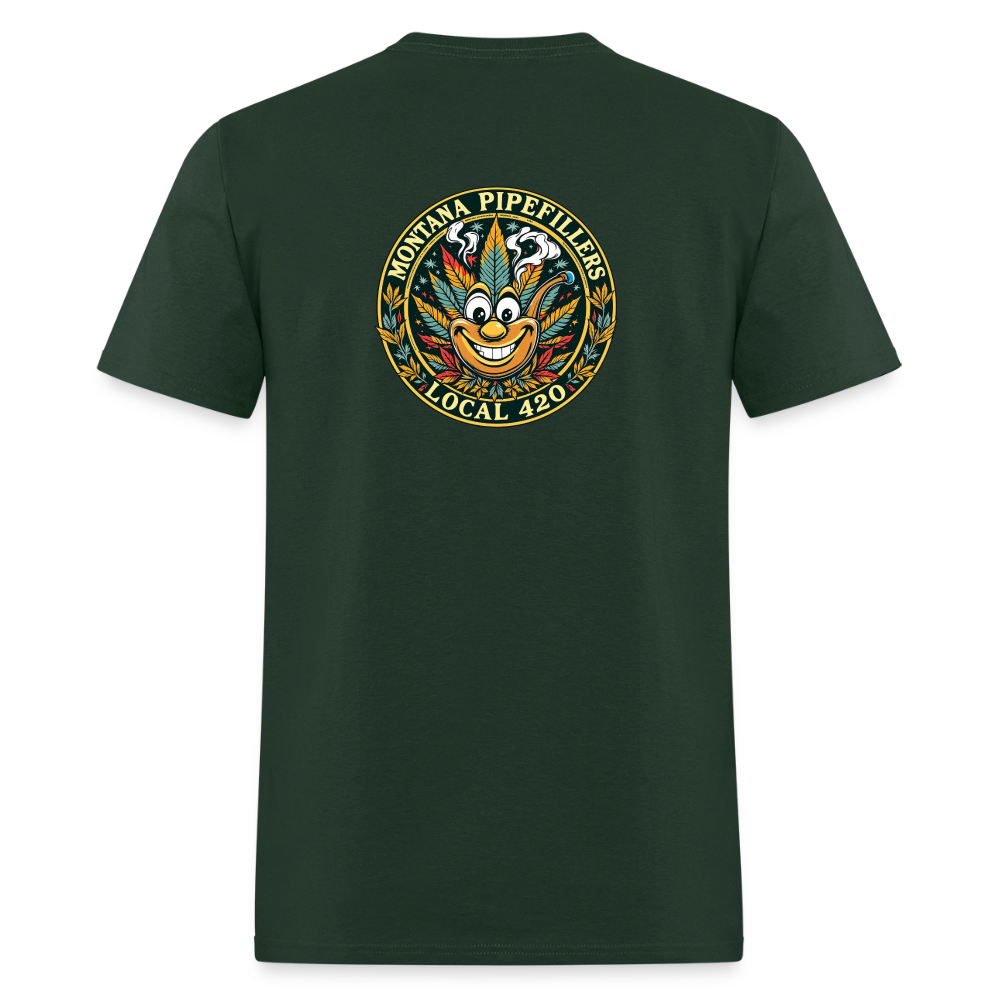 MONTANA PIPEFILLERS LOCAL 420 F/B DESIGN Men's T-Shirt - forest green