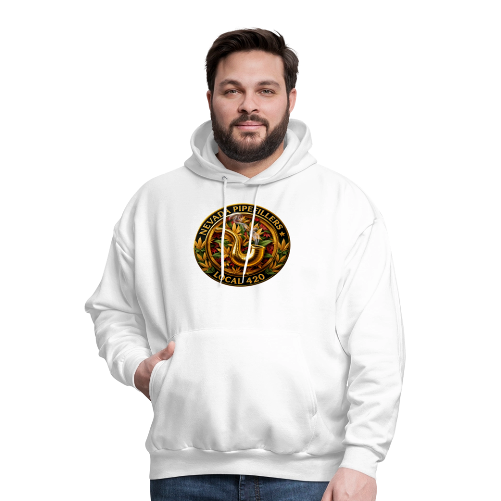 NEVADA PIPEFILLERS LOCAL 420  Men's Hoodie - white