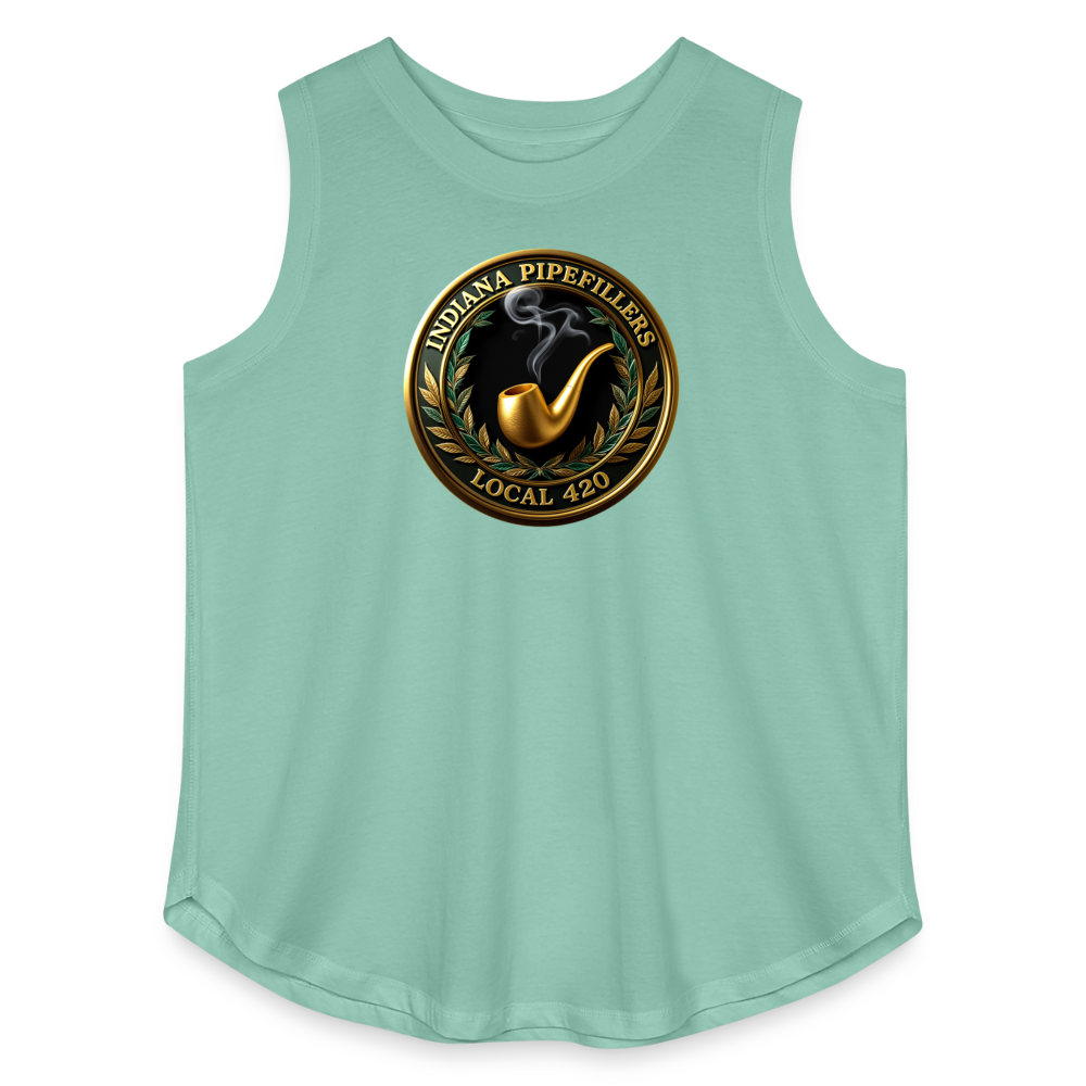 INDIANA PIPEFILLERS LOCAL 420 Women's Curvy Relaxed Tank Top - saltwater