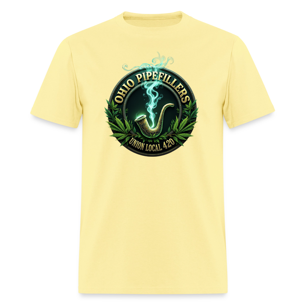 OHIO PIPEFILLERS UNION LOCAL 420 F/B DESIGNS Men's T-Shirt - cornsilk