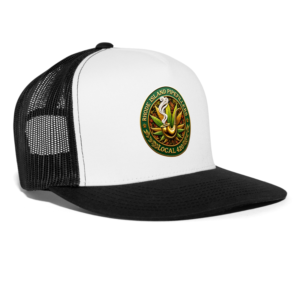 RHODE ISLAND PIPEFILLERS LOCAL 420 Trucker Hat - white/black