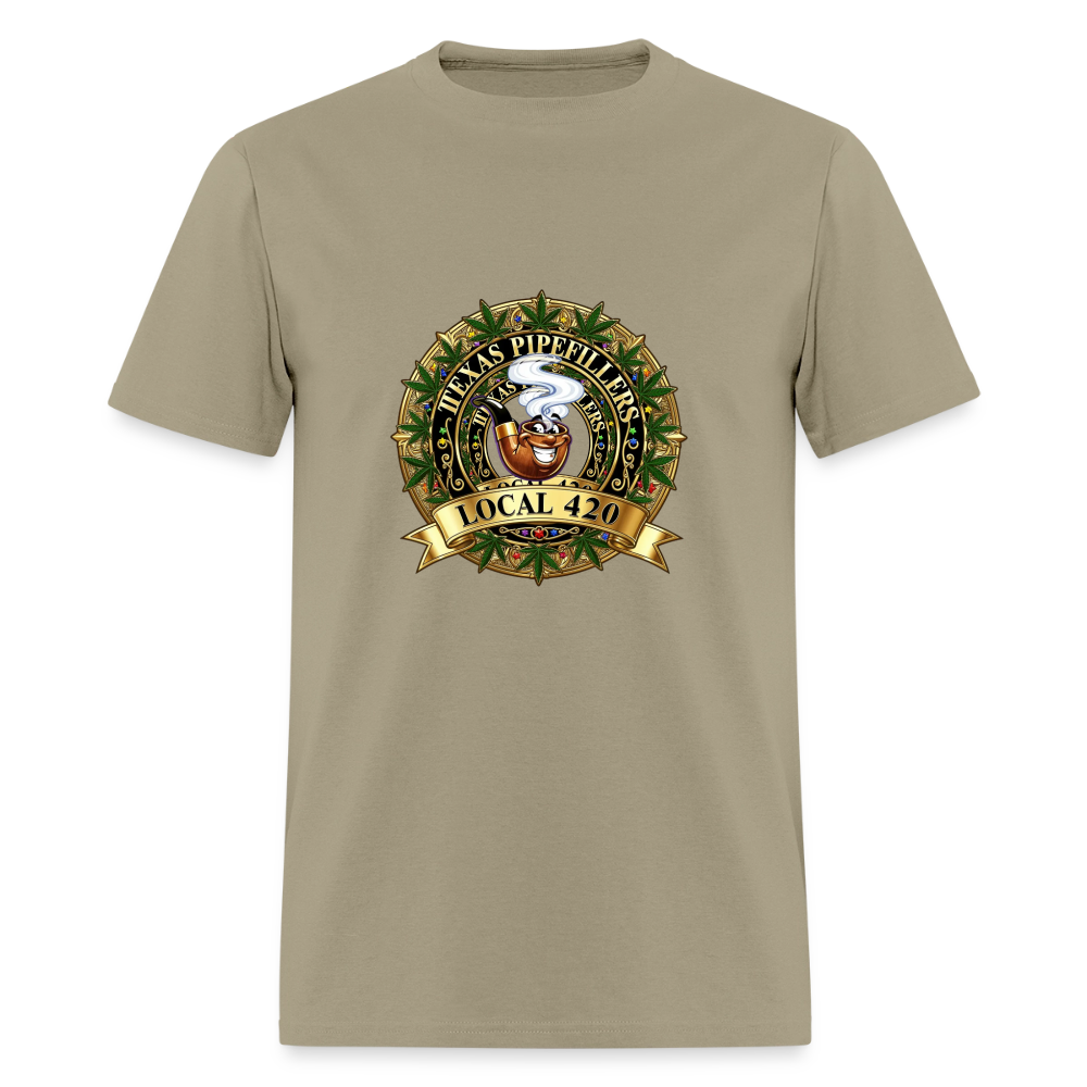 TEXAS PIPEFILLERS LOCAL 420 Men's T-Shirt - khaki