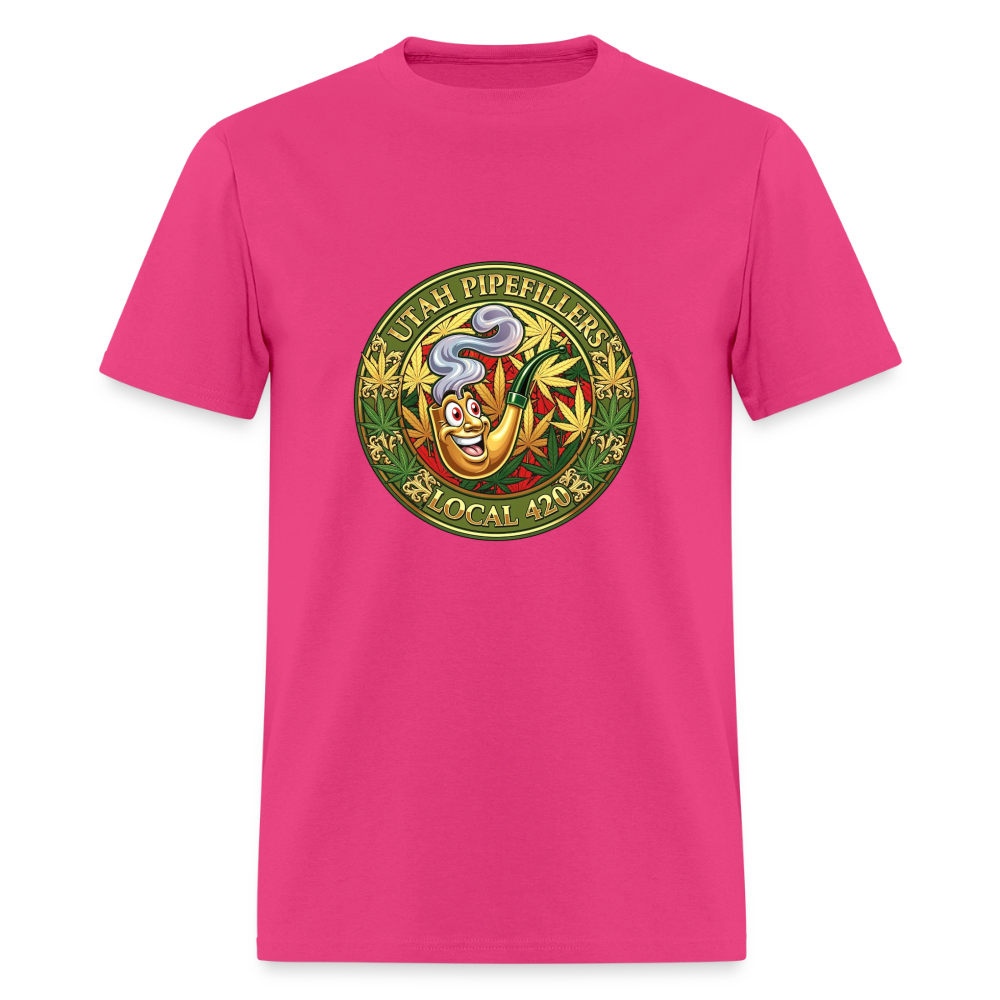 UTAH PIPEFILLERS LOCAL 420 Men's T-Shirt - fuchsia