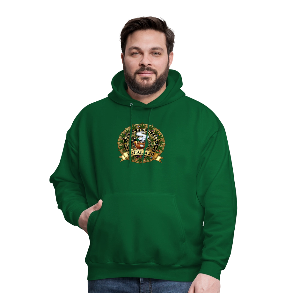TEXAS PIPEFILLERS LOCAL 420 Men's Hoodie - forest green