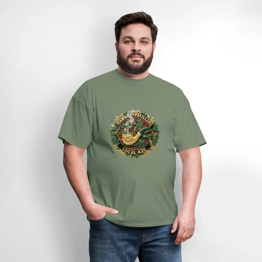 HAWAII PIPEFILLERS LOCAL 420 Men's T-Shirt - military green