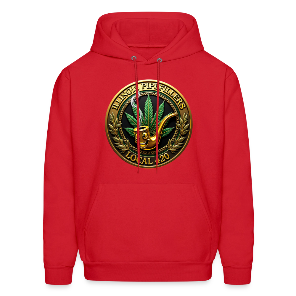 ILLINOIS PIPEFILLERS LOCAL 420 Men's Hoodie - red