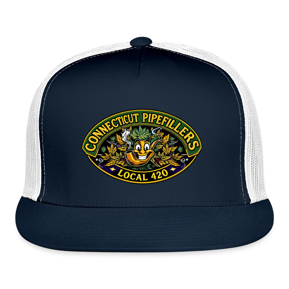 CONNECTICUT PIPEFILLERD LOCAL 420 Trucker Hat - navy/white